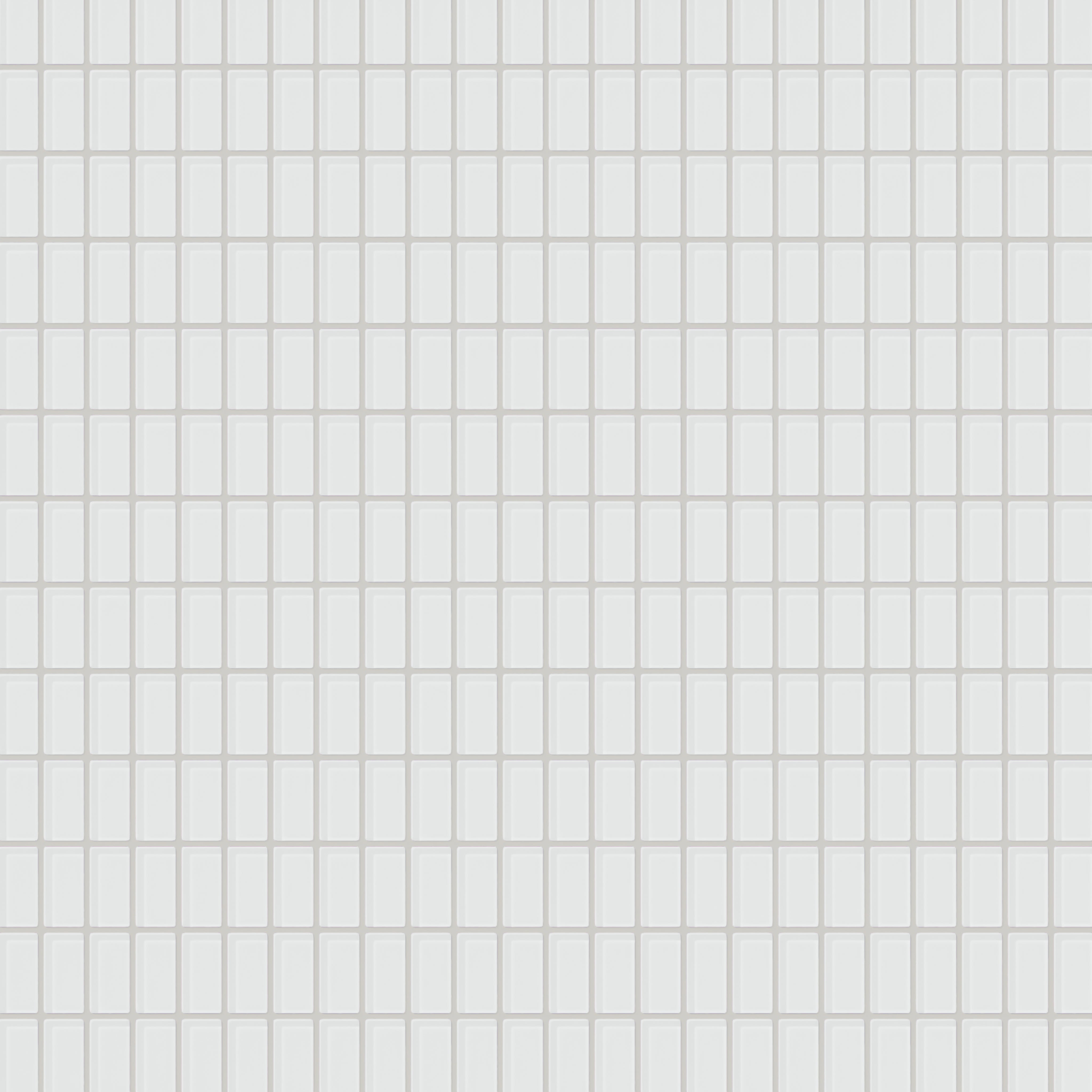 1x2 Straight Set Sheeted Glass Mosaic Tile in Egret Gloss