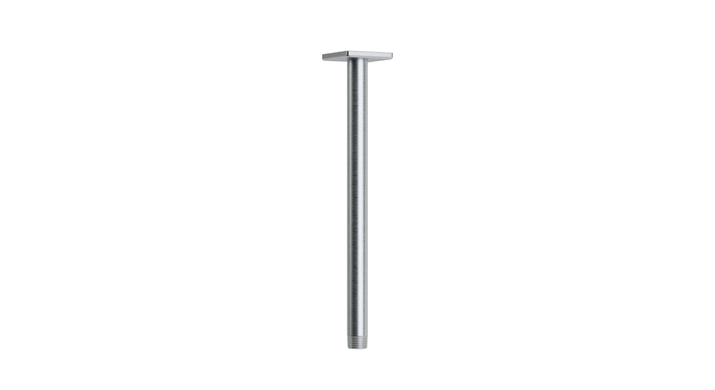 Flatiron 12" Straight Shower Arm with Flange in Satin Chrome