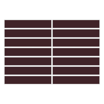 1x6 Straight Set Sheeted Original Ceramic Mosaic Tile in Redwood