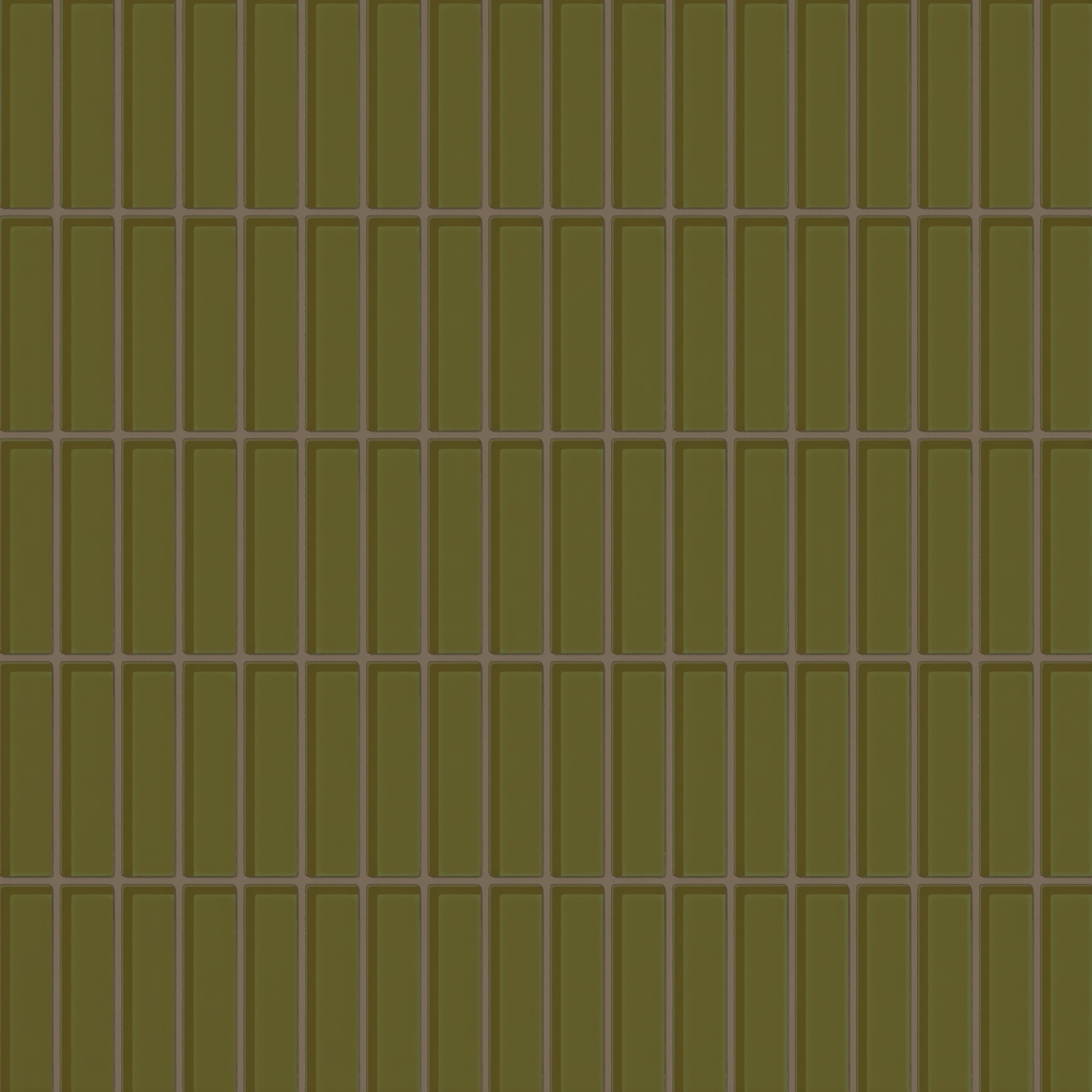 1x4 Straight Set Sheeted Glass Mosaic Tile in Cormorant Gloss