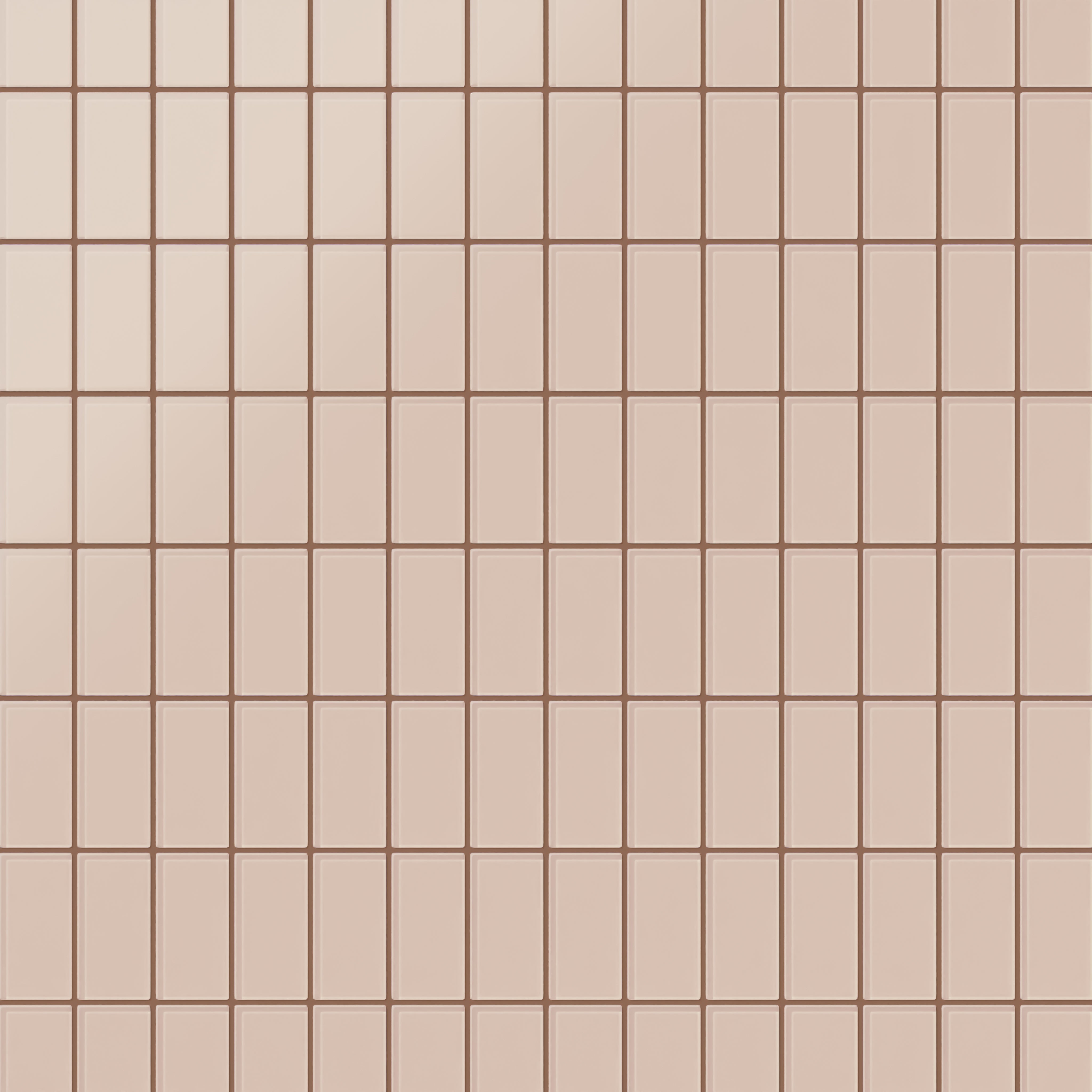2x4 Straight Set Sheeted Glass Mosaic Tile in Rosy Finch Matte