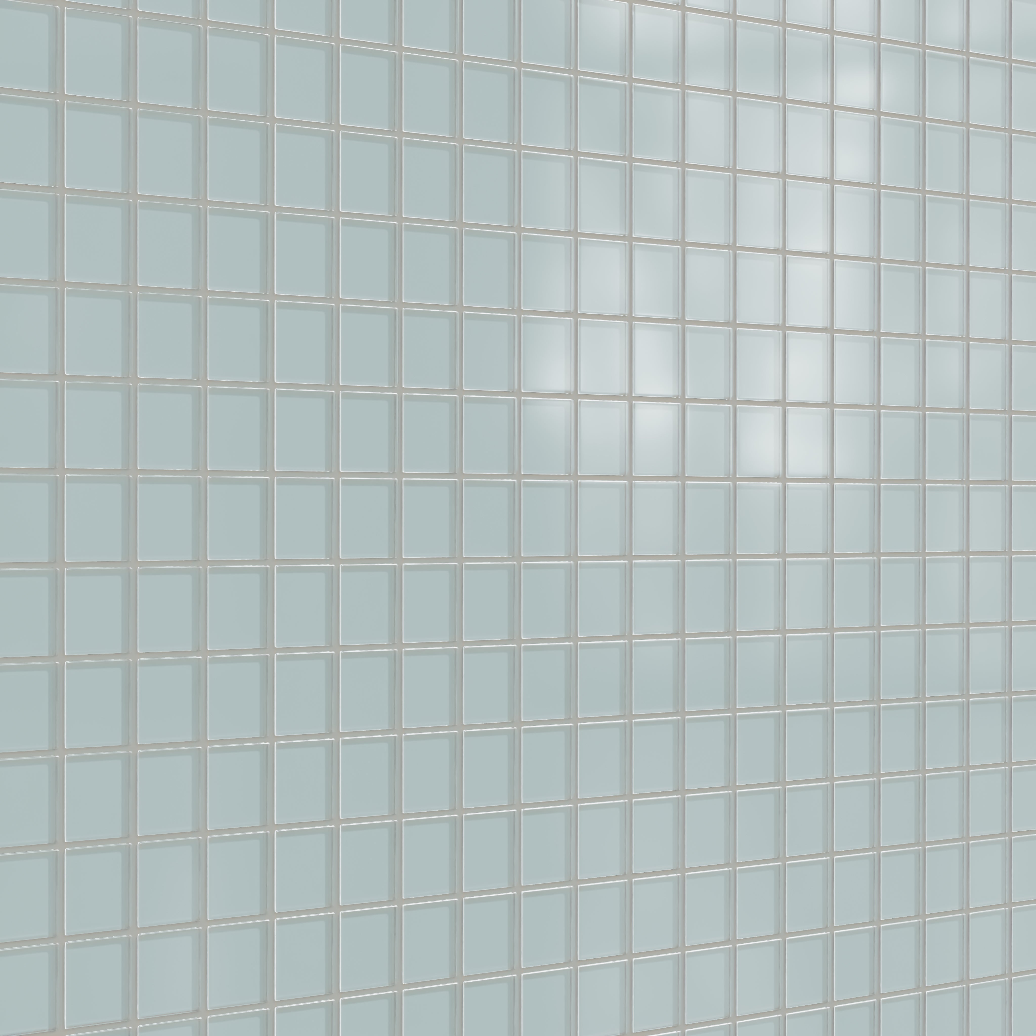 2x2 Straight Set Sheeted Glass Mosaic Tile in Great Blue Heron Matte