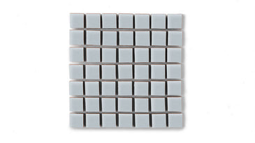 1x1 Straight Set Sheeted Original Ceramic Mosaic Tile in Crater Lake Matte