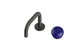Foundry One Handle Deck Mount Squaretop Lavatory Faucet with Pebble Ceramic Knob Handle in Blackened Nickel