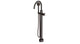 Emerson One Handle Floor Mount Gooseneck Bath Trim with Hand Shower and Defined Cross Handle in Antique Bronze