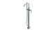 Flatiron One Handle Floor Mount Squaretop Bath Trim with Hand Shower and Linear Lever Handle in Polished Chrome