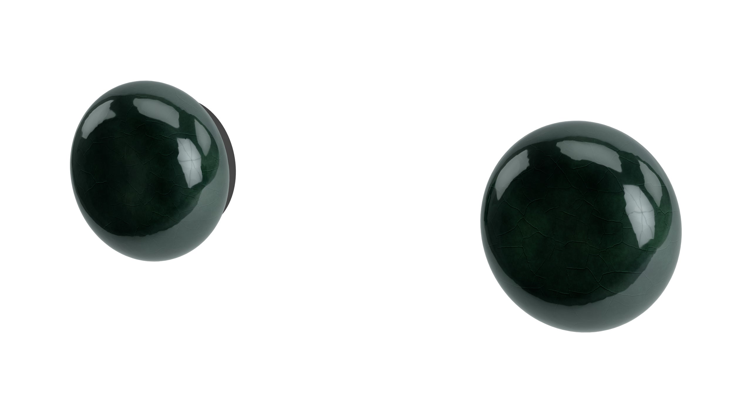 Foundry Two Handle Wall Mount Bath Trim with Pebble Ceramic Knob Handles in Matte Black