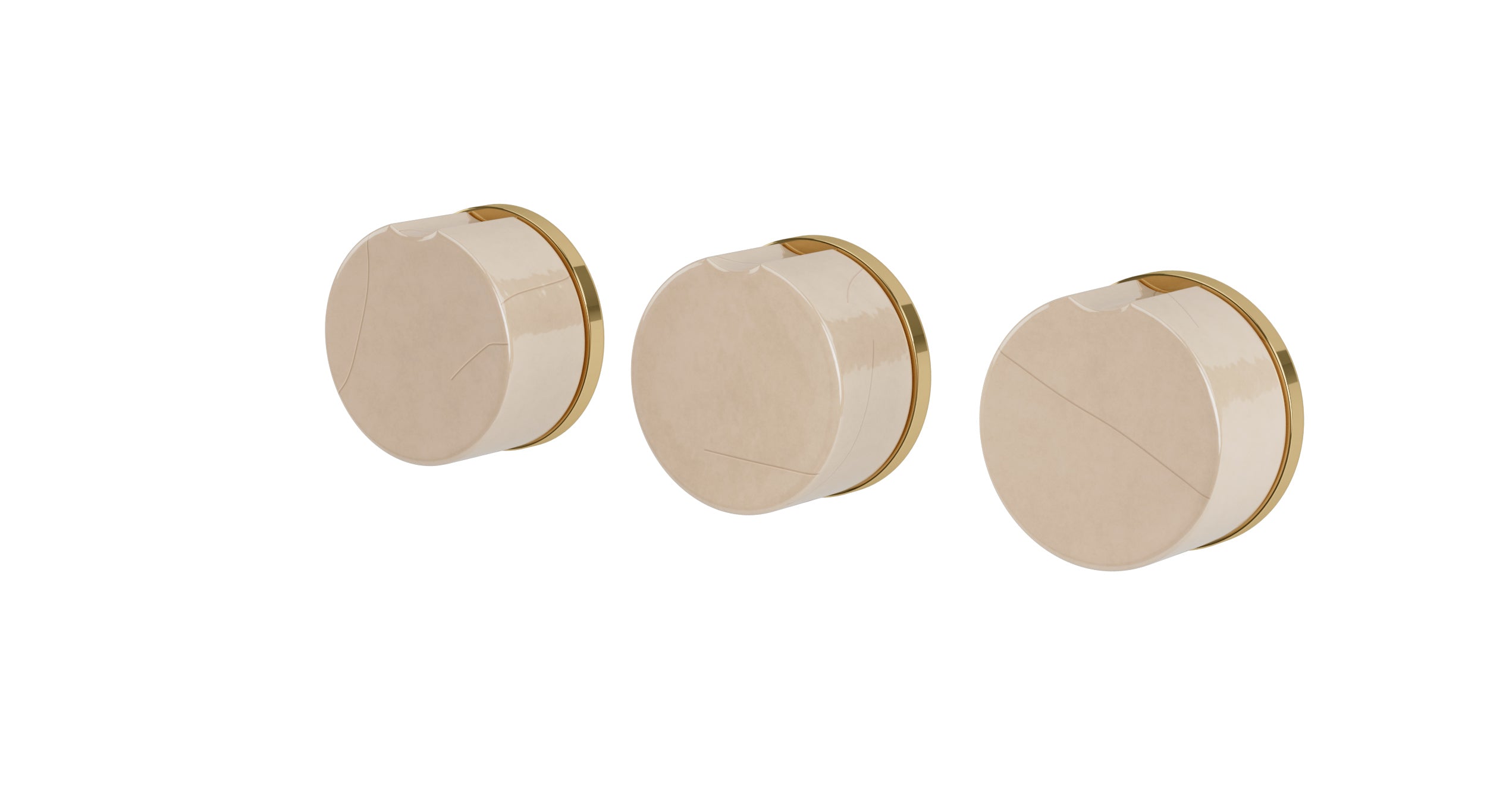 Foundry Three Handle Wall Mount Bath Trim with Diverter/Volume Control and Groove Ceramic Knob Handles in Polished Brass