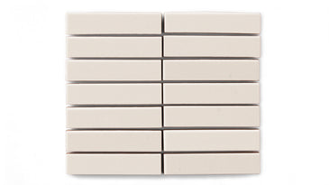 1x4 Straight Set Sheeted Original Ceramic Mosaic Tile in Ivory Gloss