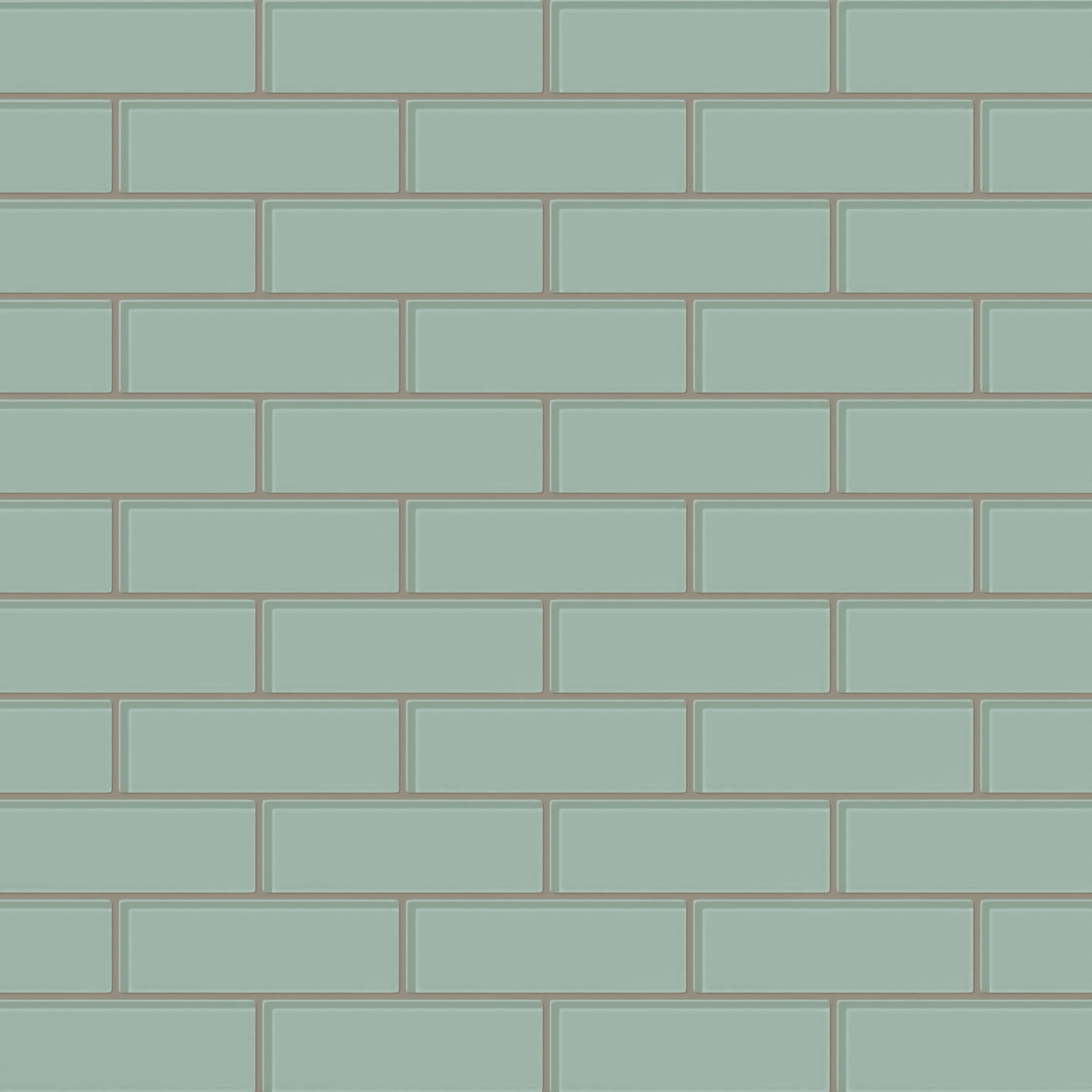 2x6 Glass Tile in Kingfisher Gloss