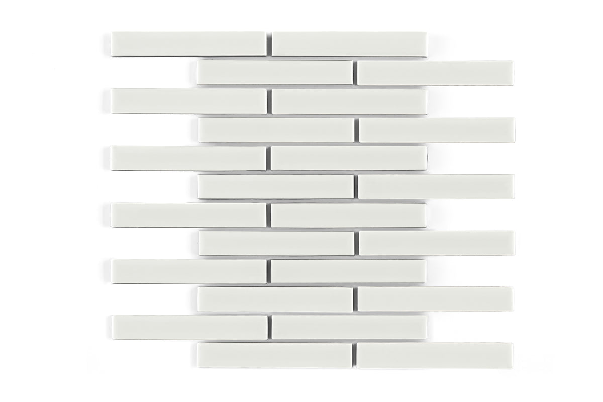 Limewash 1x6 Half Offset Sheeted Matte Original Ceramic Tile