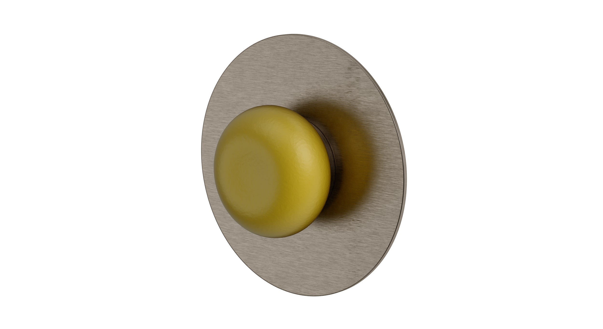 Foundry One Handle Wall Mount Shower Trim with Pebble Ceramic Knob Handle in Antique Nickel