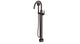 Emerson One Handle Floor Mount Gooseneck Bath Trim with Hand Shower and Classic Lever Handle in Antique Bronze