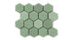 2" Hexagon Sheeted Original Ceramic Mosaic Tile in Sea Green Matte