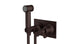 Emerson One Handle Wall Mount Bidet Trim with Defined Cross Handle in Architectural Copper
