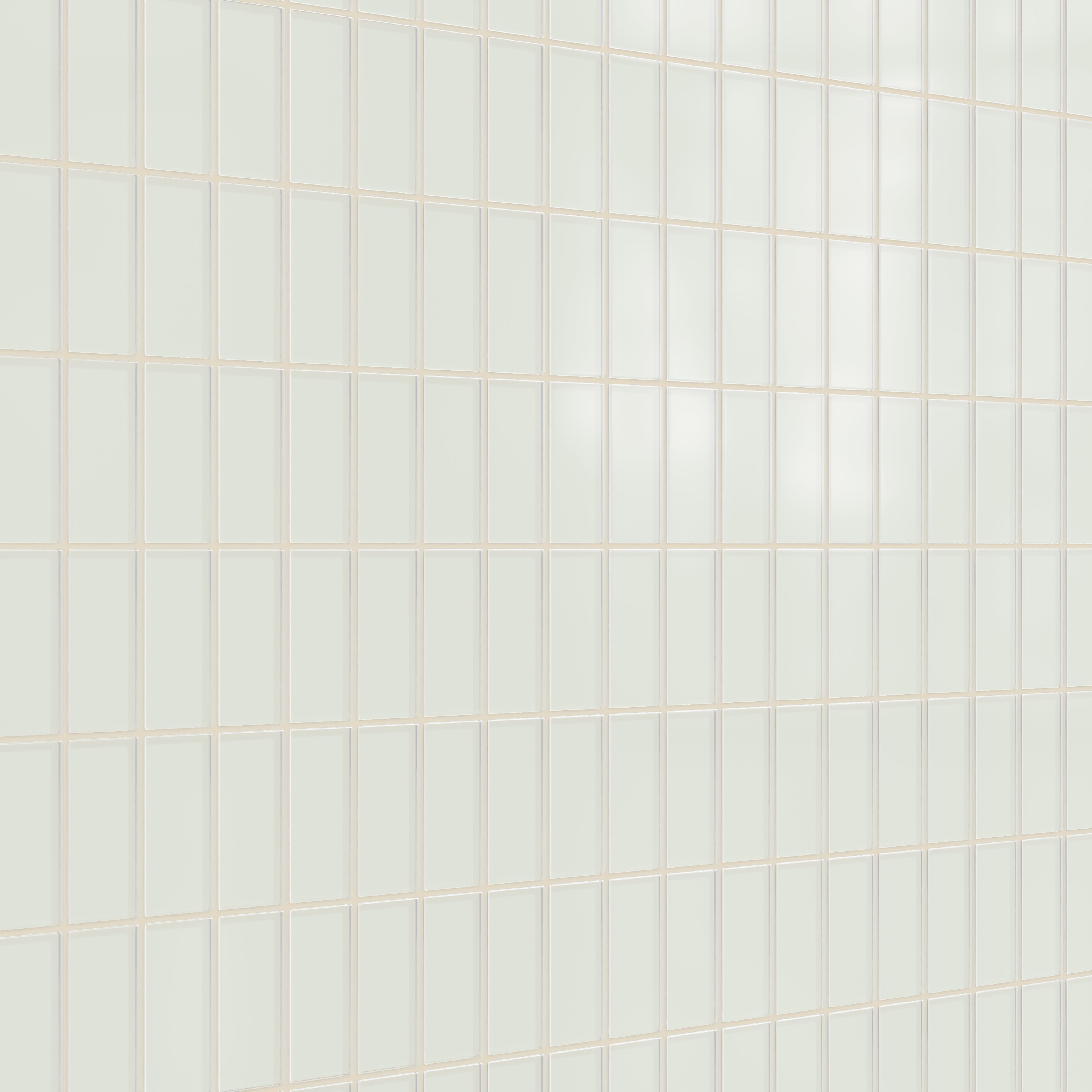2x4 Straight Set Sheeted Glass Mosaic Tile in Flycatcher Matte
