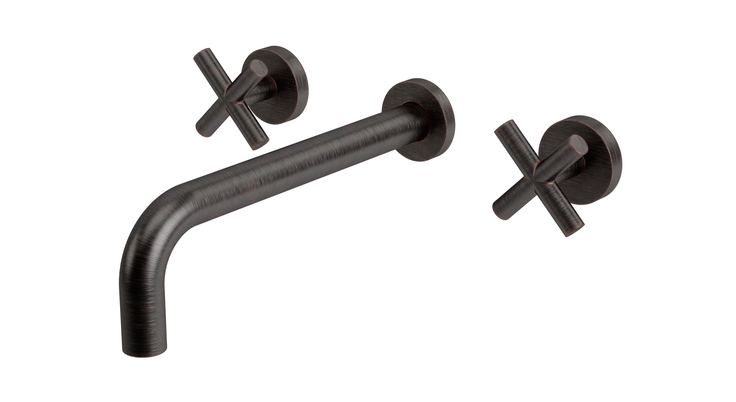 Contour Two Handle Wall Mount 10" Lavatory Faucet with Soft Cross Handles