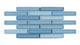 1x6 Half Offset Sheeted Original Ceramic Mosaic Tile in Caribbean Sea Gloss