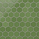 4" Hexagon Original Ceramic Tile in Kelp Gloss