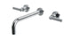 Flatiron Two Handle Wall Mount 10" Lavatory Faucet with Linear Lever Handles in Polished Chrome
