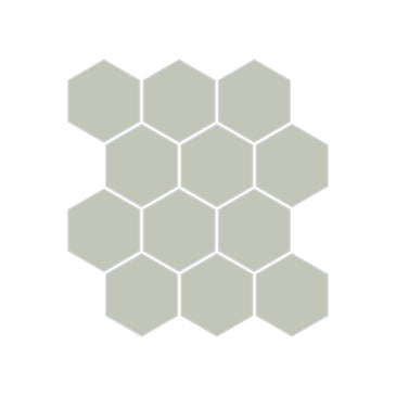 2" Hexagon Sheeted Original Ceramic Mosaic Tile in Salton Sea Matte