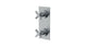 Flatiron Two Handle Wall Mount Shower Trim with Linear Cross Handles in Satin Chrome