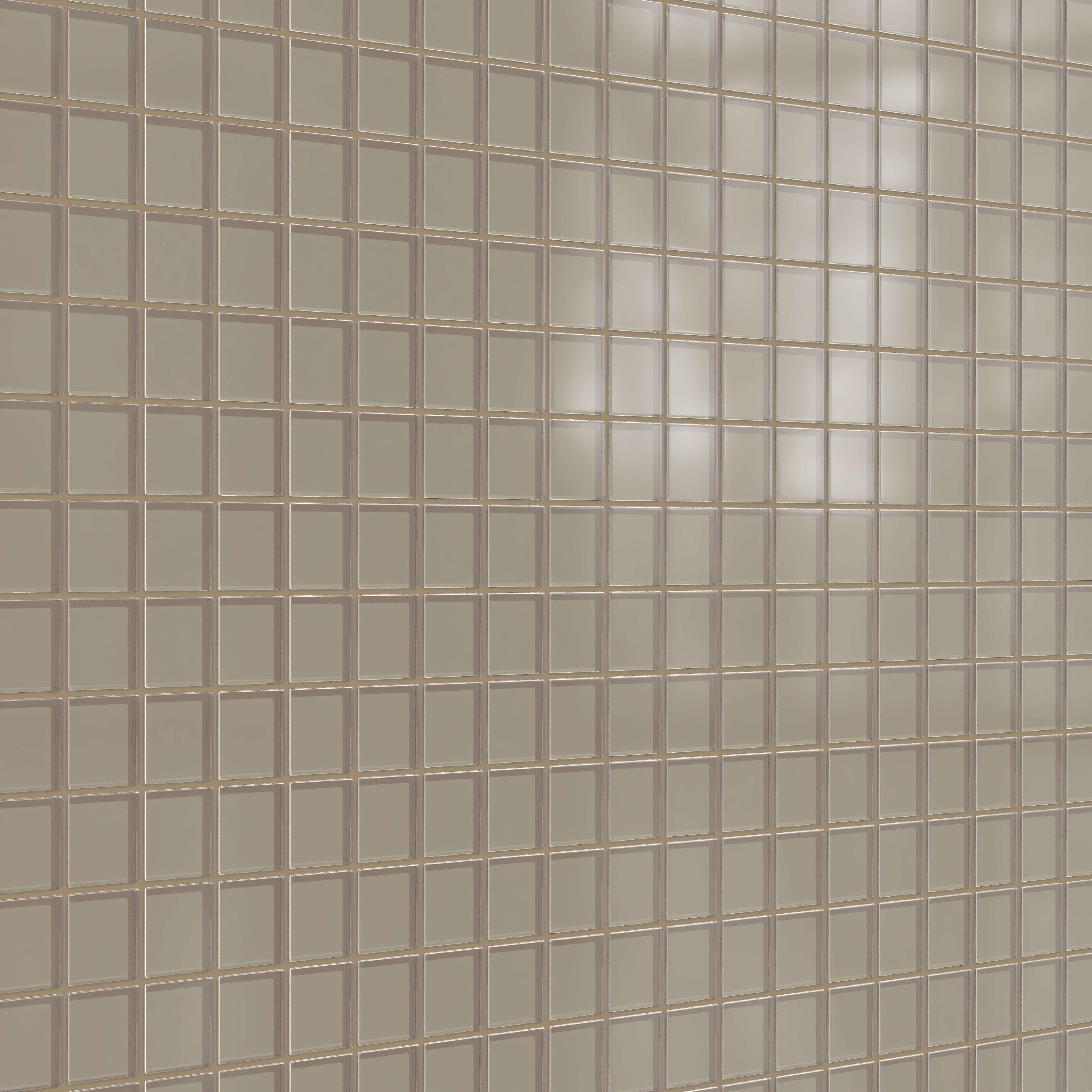 2x2 Straight Set Sheeted Glass Mosaic Tile in Quail Matte