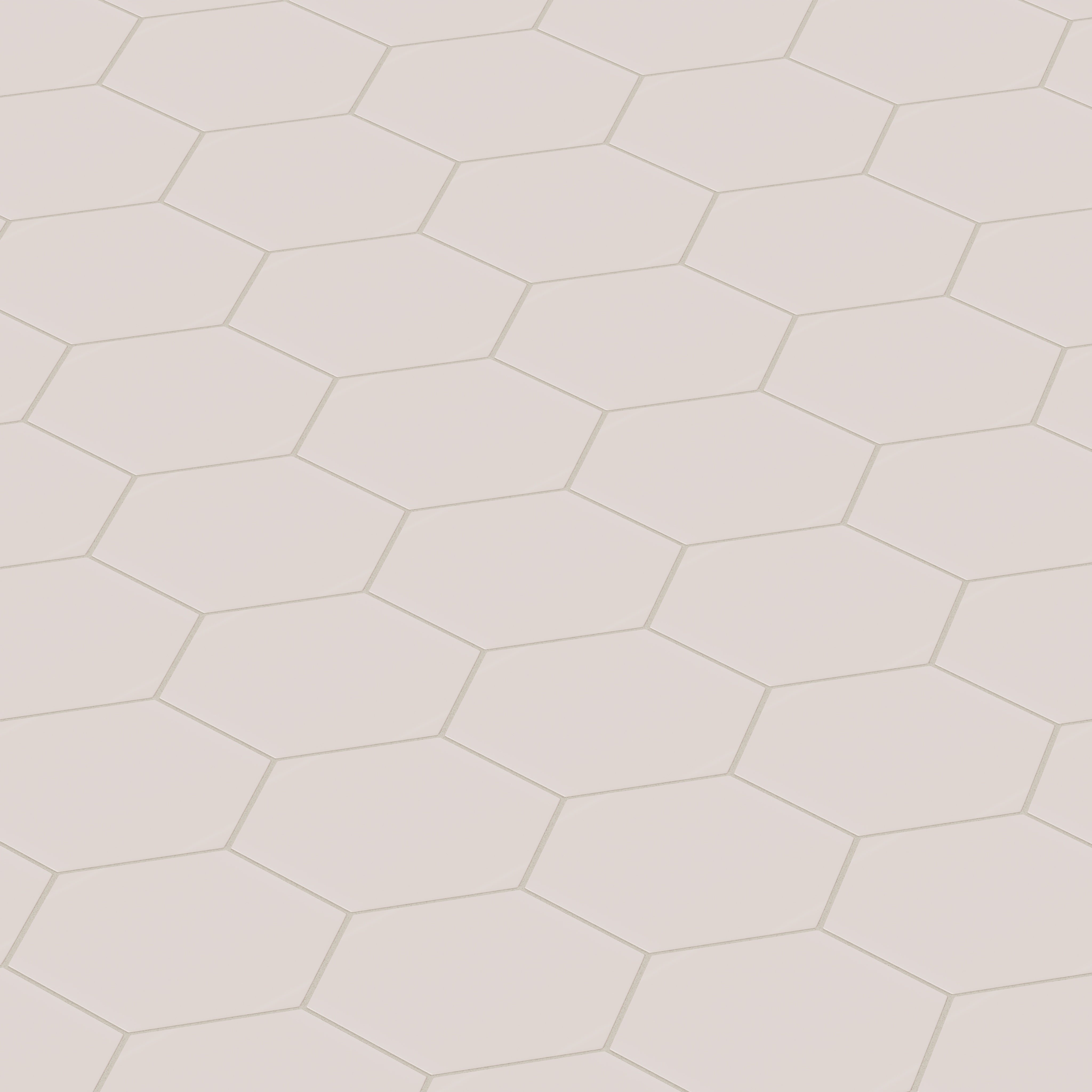 8" Hexagon Natural Press Ceramic Tile in Tyrian Purple Matte