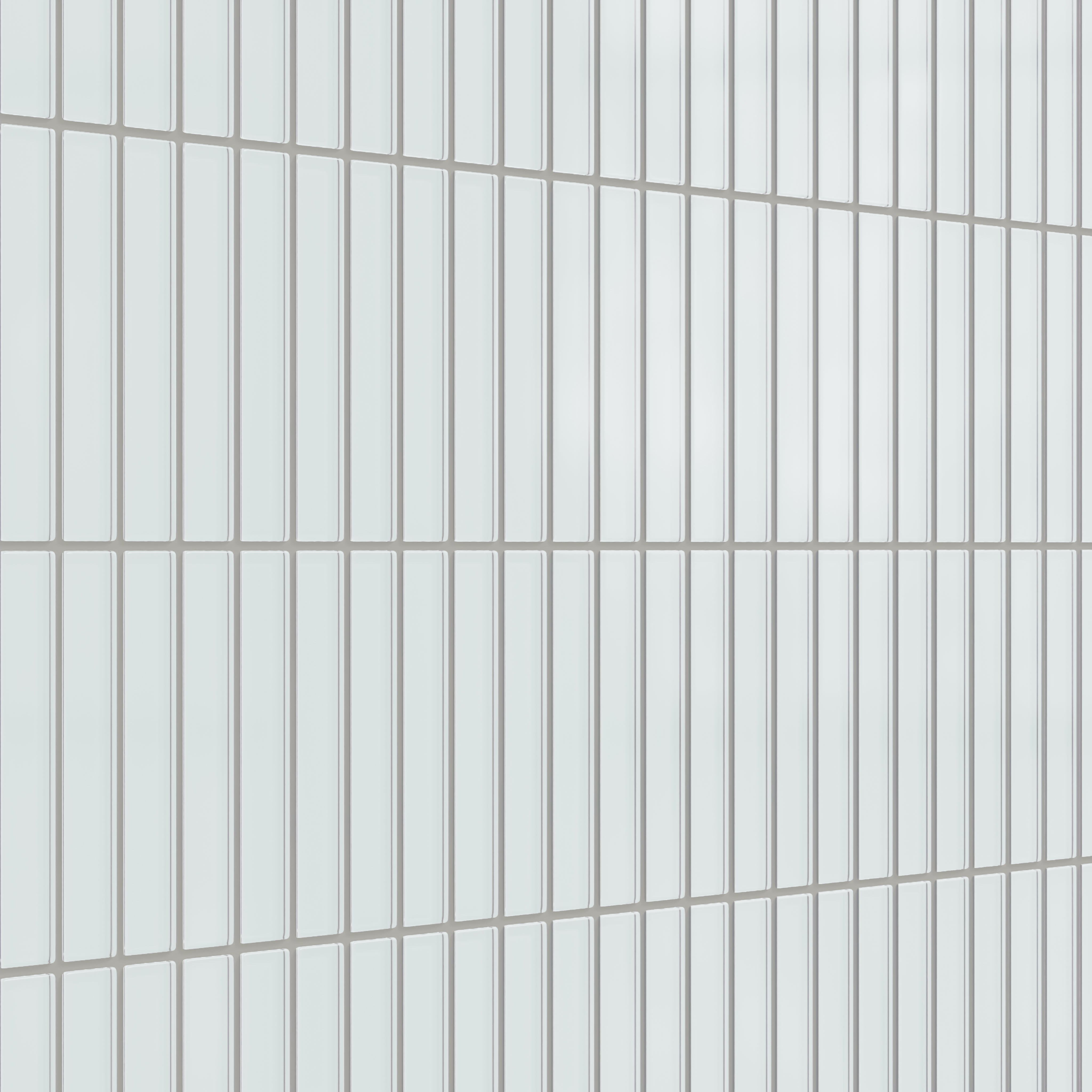 1x6 Straight Set Sheeted Glass Mosaic Tile in Warbler Matte