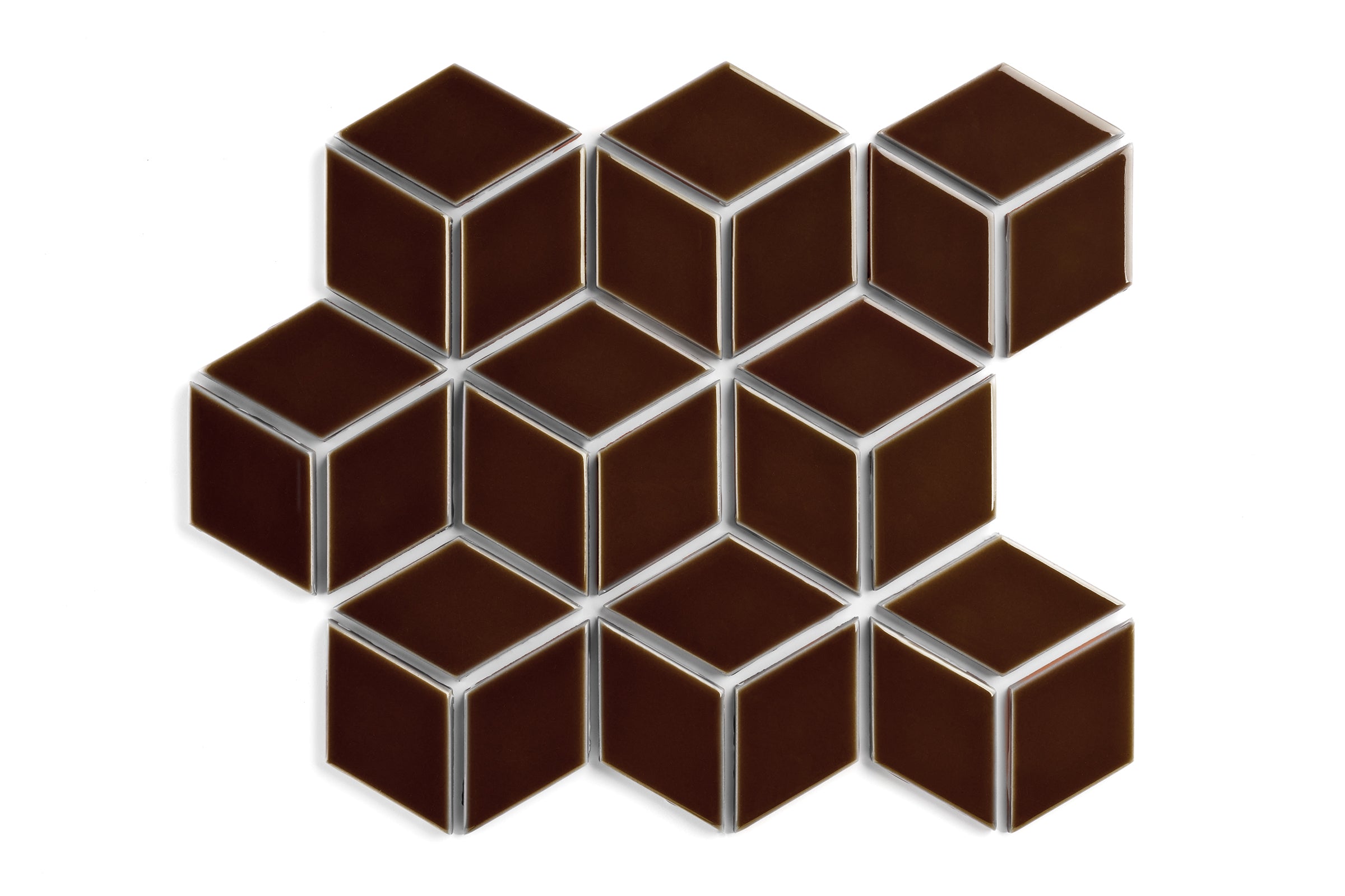 Garnet Small Diamond Sheeted - Escher Gloss Original Ceramic Tile