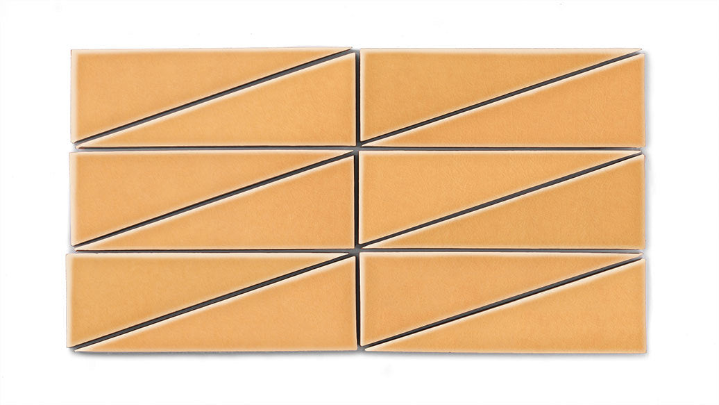 Right Scalene Triangle Original Ceramic Tile in Koi Gloss