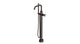 Flatiron One Handle Floor Mount Squaretop Bath Trim with Hand Shower and Linear Cross Handle in Antique Bronze