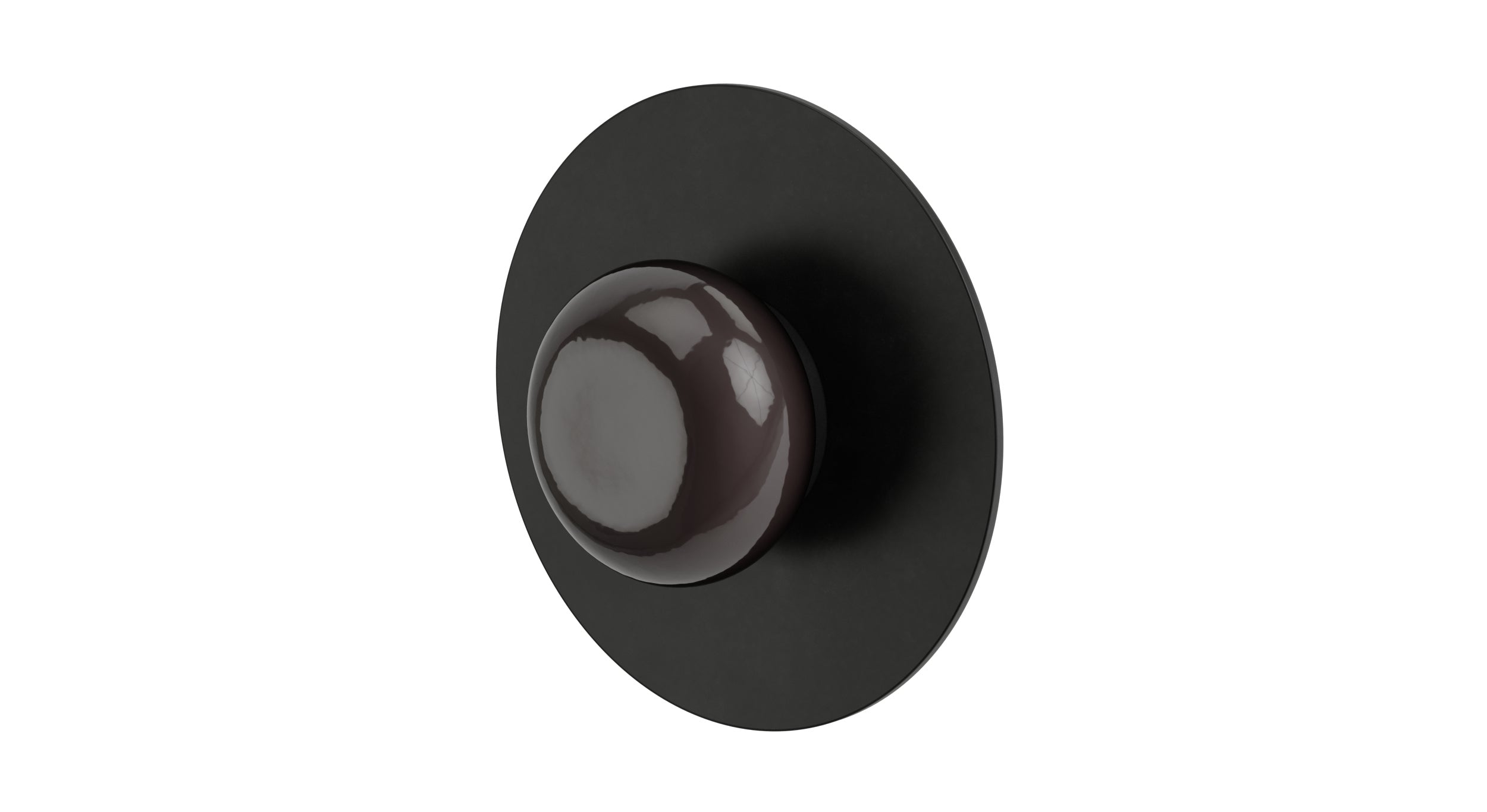 Foundry One Handle Wall Mount Shower Trim with Pebble Ceramic Knob Handle in Oil Rubbed Bronze