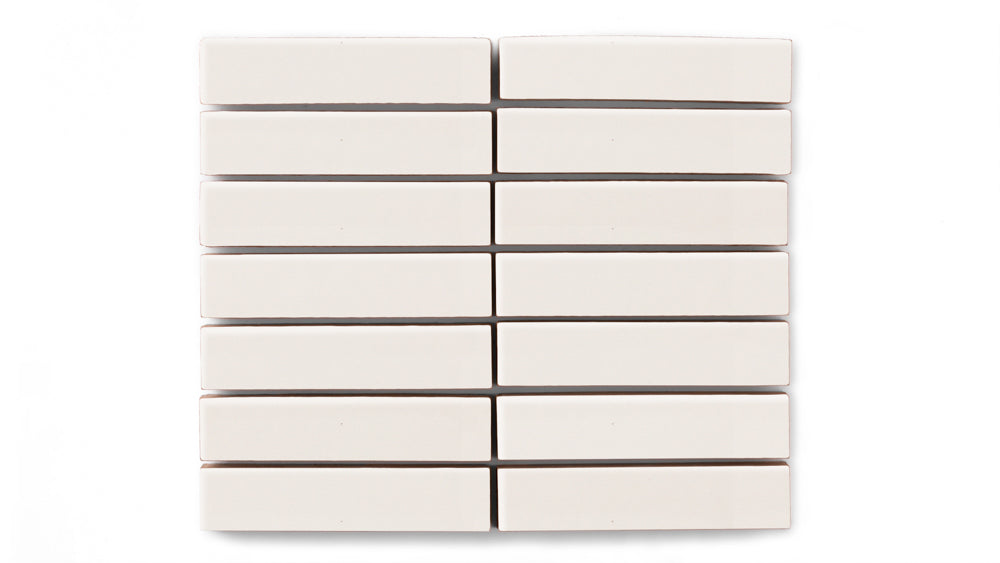 Christine Choi: White Mosaic Laundry Room Backsplash - Fireclay Tile