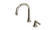 Emerson One Handle Deck Mount Gooseneck Lavatory Faucet with Classic Lever Handle in French Nickel