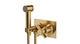 Emerson One Handle Wall Mount Bidet Trim with Defined Cross Handle in Satin Brass