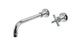 Emerson One Handle Wall Mount 10" Lavatory Faucet with Classic Cross Handle in Polished Chrome