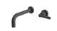 Flatiron One Handle Wall Mount 7.5" Lavatory Faucet with Linear Lever Handle in Blackened Nickel