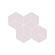 Small Diamond Sheeted - Escher Original Ceramic Mosaic Tile in Evening Glow Matte