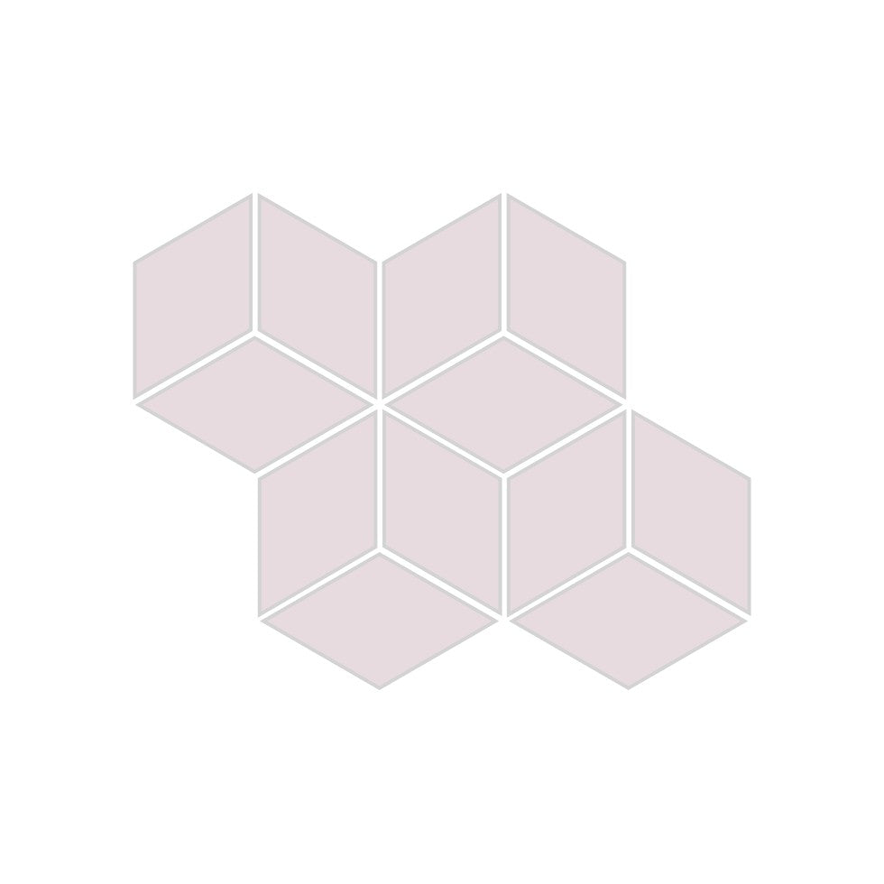 Small Diamond Sheeted - Escher Original Ceramic Mosaic Tile in Evening Glow Matte