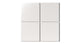 6x6 Natural Press Ceramic Tile in Flake White Matte