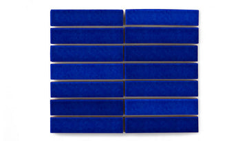 1x4 Straight Set Sheeted Original Ceramic Mosaic Tile in Azul Gloss