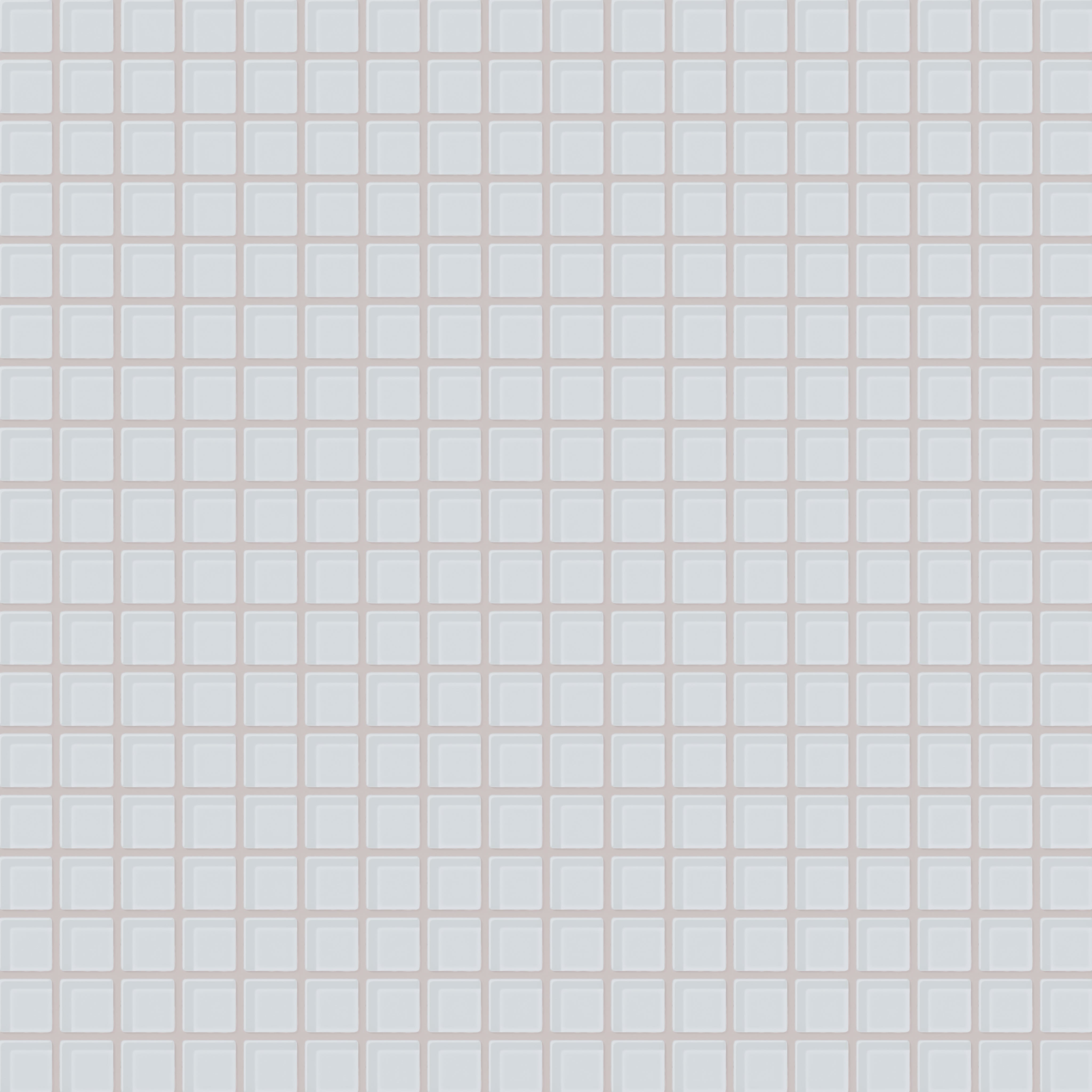 1x1 Straight Set Sheeted Glass Mosaic Tile in Snowy Owl Gloss