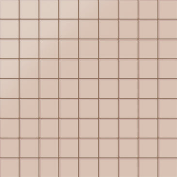 3x3 Straight Set Sheeted Glass Mosaic Tile in Rosy Finch Matte