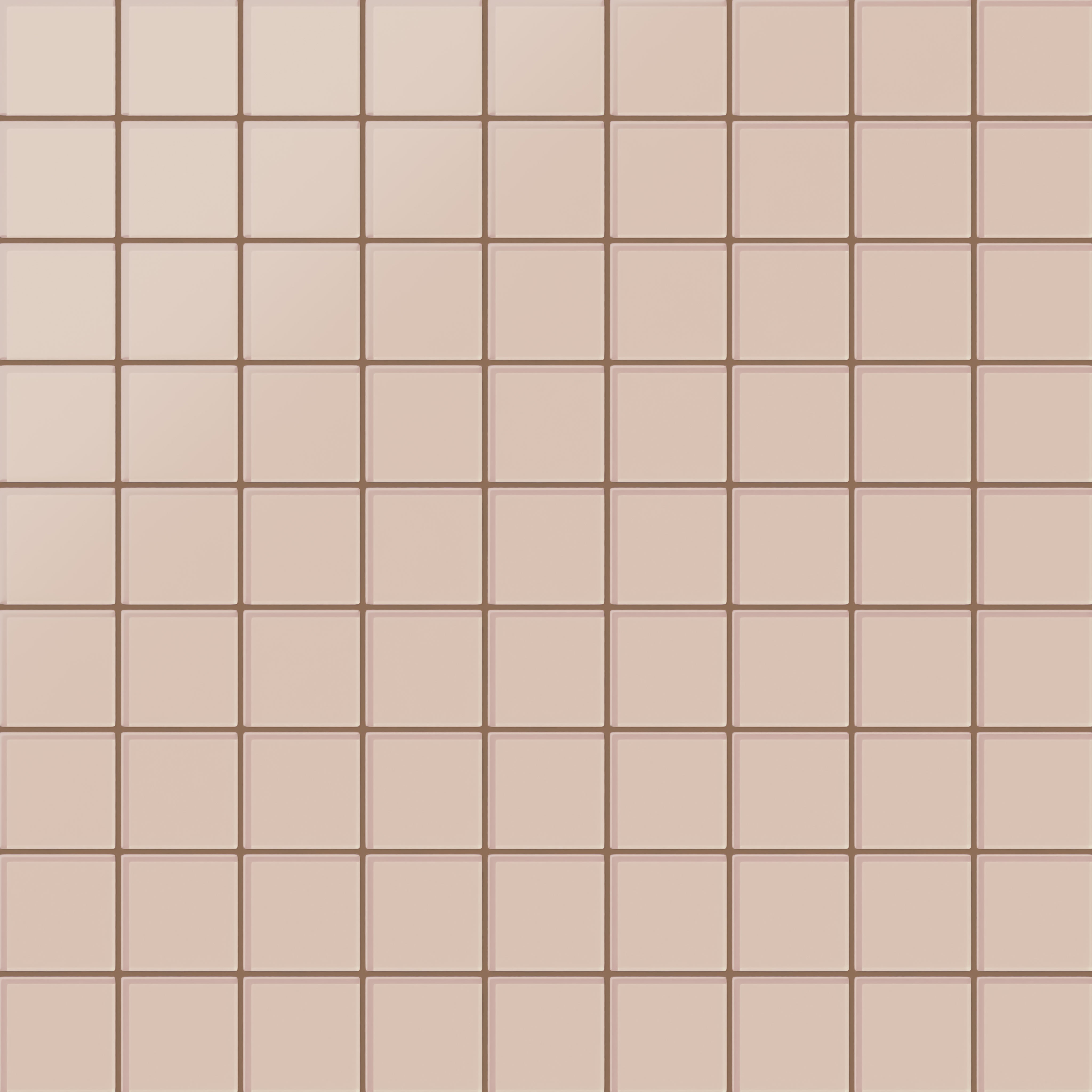 3x3 Straight Set Sheeted Glass Mosaic Tile in Rosy Finch Matte