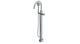 Emerson One Handle Floor Mount Gooseneck Bath Trim with Hand Shower and Defined Cross Handle in Polished Chrome