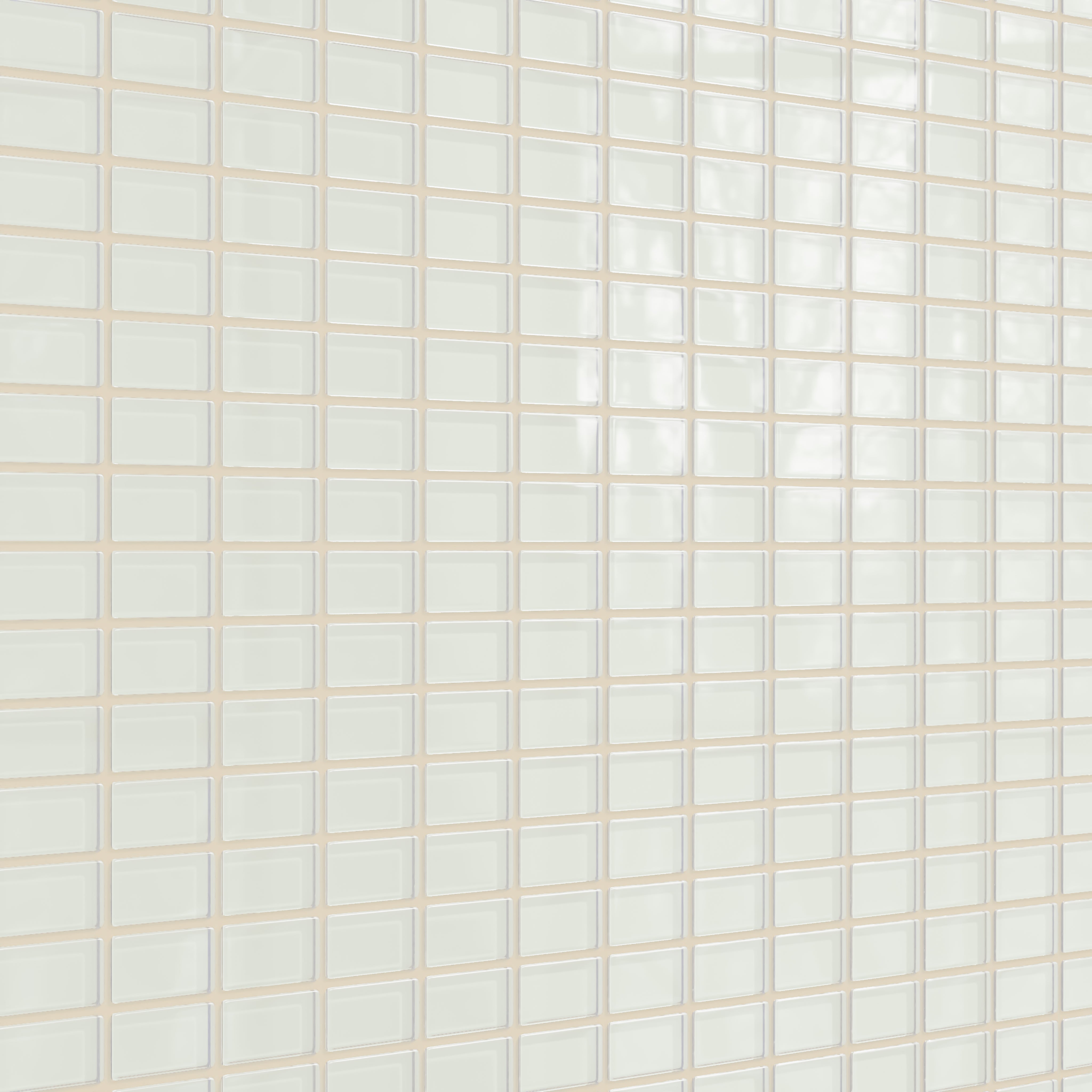 1x2 Straight Set Sheeted Glass Mosaic Tile in Flycatcher Gloss