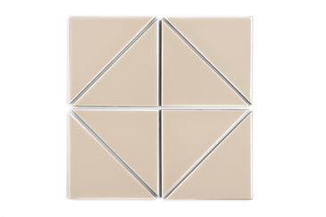 6" Triangle Original Ceramic Tile in Sweet Pea Gloss