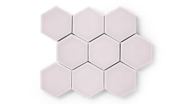 4" Hexagon Original Ceramic Tile in Evening Glow Gloss