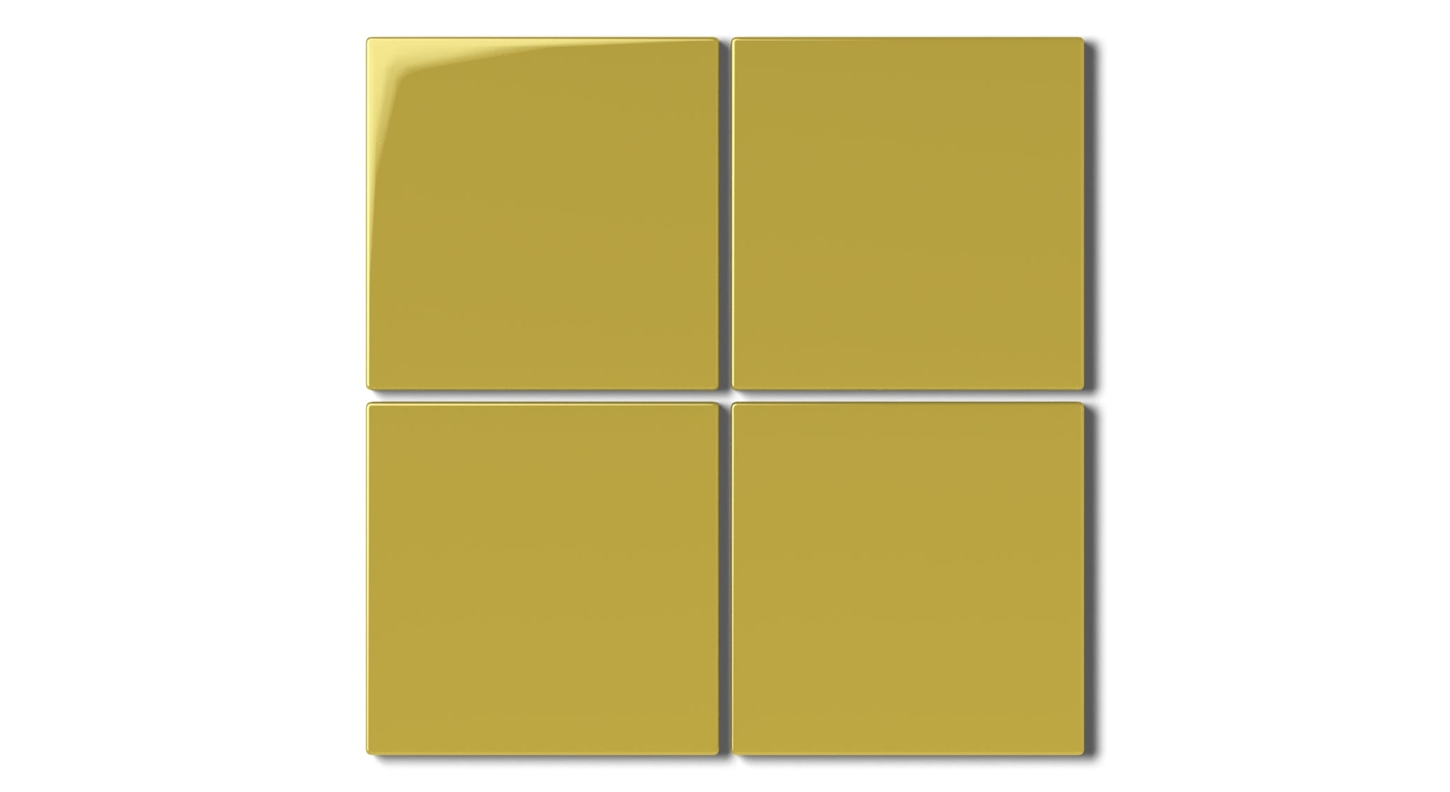 ヨビニオンマルル　SP　金 Azo Green 4x4 Gloss Natural Press Ceramic Tile - Fireclay Tile